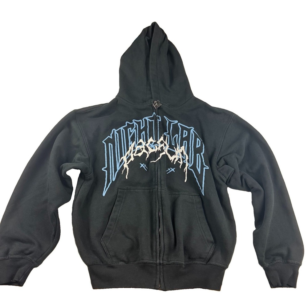 Nightlab x PacSun NL25H Made In The Night Wings Zip Hoodie Black Size S